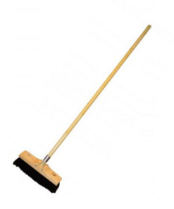 Floor Broom - Complete - Soft - Black PVC Fibre - Wooden Handle - 55 Grip - Pack of 5 - F3357