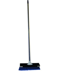Floor Broom - Complete - Rainbow Household - Flagged Synthetic Fibre - Wooden Screw-in Handle - 30.5cm - Pack of 5 - F3567