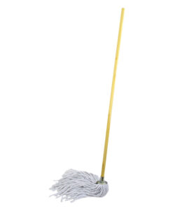 Mop - Complete - Long-hair Head with Metal Socket - Wooden Handle - 335g - Pack of 5 - F17590