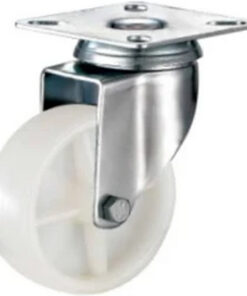 Castor Wheels - Polypropylene - Top Swivel - Fixed Plate - White - 65mm - TOOC407