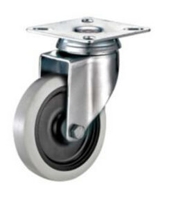 Castor Wheels - Thermoplastic Rubber - Top Swivel - Fixed Plate - 50mm - TOOC503