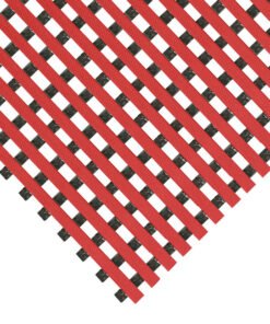 Workplace Mat - DeckStep PVC Anti-Slip Drainage - 1000 x 120 x 1.15cm - Red - DS031210