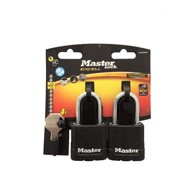 Padlock - Excell - Keyed - 49mm - 2 Pack - Pack of 2 - MA450016