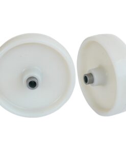 Castor Replacement Wheel with Bush - Nylon - White - 75mm ⌀ - Pack of 2 - N75 - MOQ 200