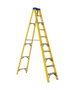 Partial Fibreglass Step Ladder - Single Sided - Industrial A-Frame - 12 Steps - 3.6m