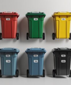 240 liter red wheelie bin