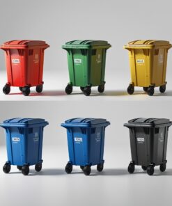 1000 liter green wheelie bin