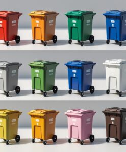 550 liter grey wheelie bin