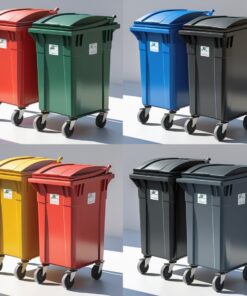 240 liter pink wheelie bin
