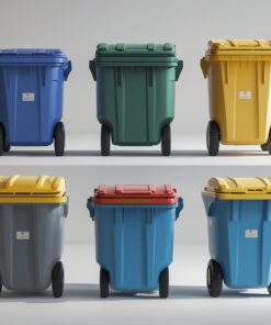 660 liter blue wheelie bin