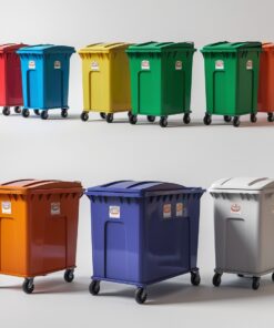 1000 liter white wheelie bin