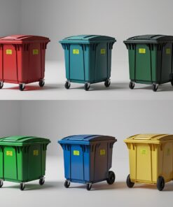 770 liter pink wheelie bin