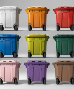 1000 liter violet wheelie bin