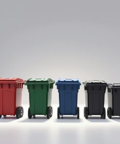 770 liter orange wheelie bin