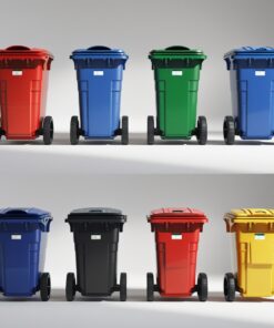 660 liter indigo wheelie bin