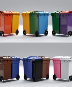 1000 liter pink wheelie bin