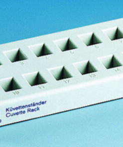 Cuvet stand, PP, grey PLASTIBRAND, 16 places, 210x70x38 mm
