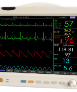 JR2000D Patient Monitor with NIBP/PR/SPO2/TEMP/RESP/ECG/ETC02 12" Screen
