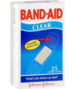 Band-Aid Adhesive Bandages Clear (25 Strips/Box)