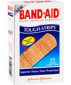 Band-Aid Tough-Strips Adhesive Bandages (15 Strips/Box)
