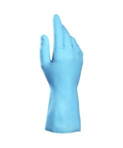 Gloves Vital 117 natur latex, size 6, blue, internal velouris, pair