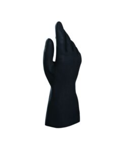 Gloves Alto 260 size 8, natural latex, black, velourised, pair