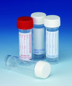 Quickstart Universal polystyrene containers 30ml, sterile, printed, CE marked, pack of 400