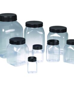 Bürkle Wide Neck Jar Square 2000 ml PVC, with Lid