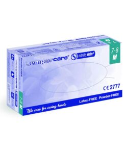 Semperit Sempercare Nitrile Skin² Lavender-Blue Powder-Free Gloves, Size S (6–7), Pack of 200