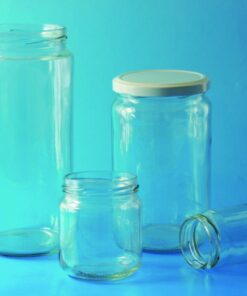 LLG Wide Neck Jar 375mL with Twist-Off Thread Opening 63mm, Pack of 12