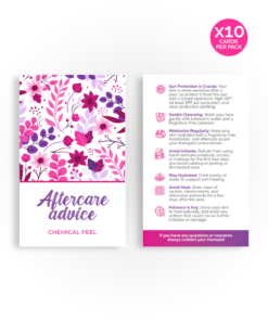 Aftercare Advice Cards | Chemical Peel