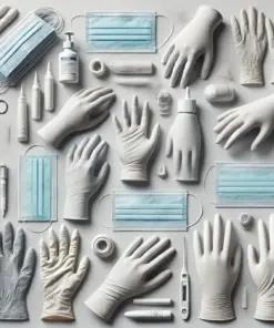 Ansell Touch N Tuff Blue, Size M (7.5-8) Nitrile Disposable Gloves, Unpowdered Rough Finger Tips, 300 mm, Pack of 100