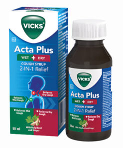 Vicks Acta Plus Wet/Dry Cough Syrup 50ml