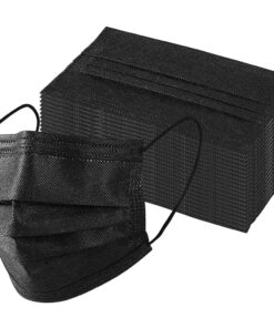 Black Disposable Face Masks 50pc
