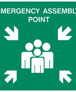 Medium Emergency Assembly Point safety sign