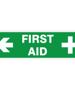 First Aid - ( Left ) safety sign