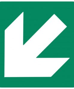 Diagonal Green Arrow safety sign