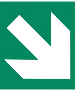 Diagonal Green Arrow safety sign