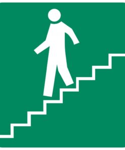 Stairs Going Down (Left) safety sign