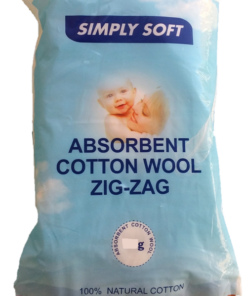 Simply Soft Organic Zig Zag Cotton Wool Roll - 25g