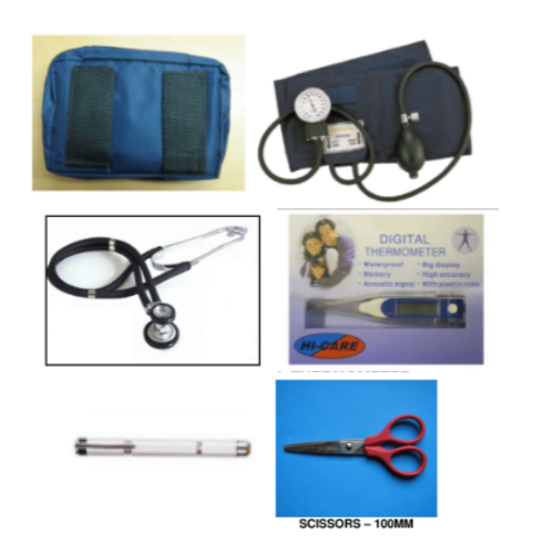 Nurses’ Medical Kit – Red (Includes Scissors)