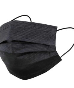 Black Mask 3 Ply With Loops