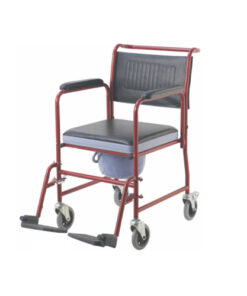Commode Chair on wheels with flip back1