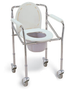 Folding Commode Chair with Locking Castors
