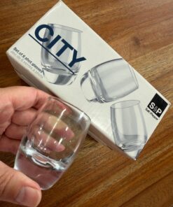 6 new small glasses (use for decanting scrub etc) DEMO