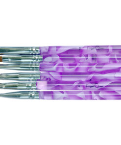 6pc Purple Acrylic Brush set
