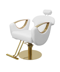 Supreme stylist & brow chair - Reclining - White & Gold