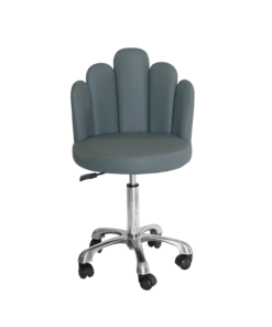 Bella Salon Chair - Grey & Silver