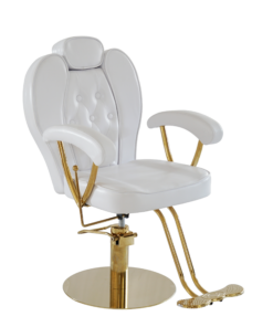 Goddess Stylist & Brow Chair - White & Gold