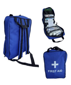 Regulation 3 First Aid Kit in Blue Grab Bag With Back Straps (5-50 persons)